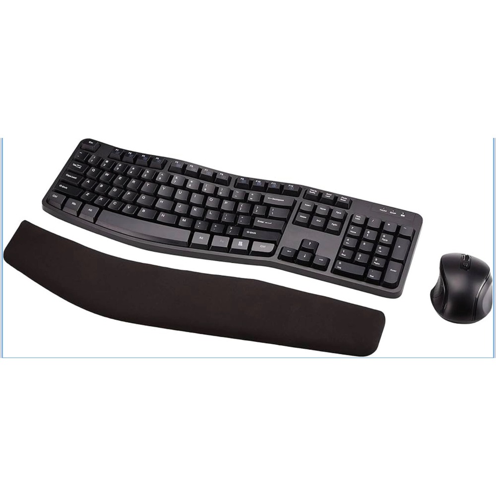 Amazon Basics Wireless Keyboard Mouse Combo Black Ergonomic Split B0C23G7P2K